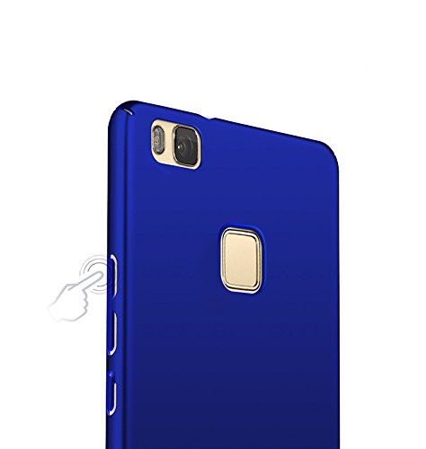 Qissy   Carcasa Huawei P9 Lite Todo Incluido Anti-Scratch Anti-Huella Dactilar a Prueba de Choque Suave Protective Case Cover Skin para Huawei P9 Lite  Azul Real 