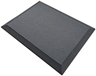 CONMING Anti-Fatigue Mat, Relieve Back Knees Anti-Fatigue Anti-Slip Comfortable Standing Mat for Kitchen Hospital Cashier (Black, 90cm*61cm*2cm)