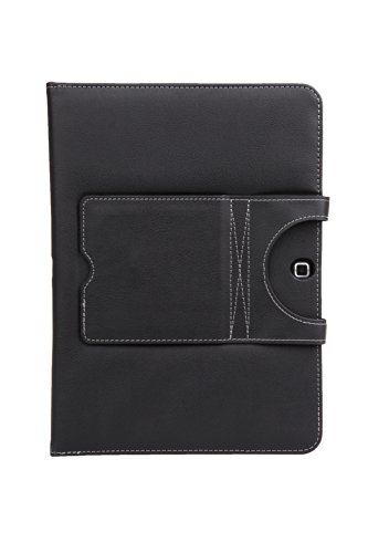 MoKo Abnehmbare Wireless Bluetooth Tastatur Drahtlose QWERTY Keyboard mit PU Leder Tasche Schutzhülle Ledertasche Lederhülle Hülle Case für Samsung Galaxy Tab 4 10.1/Nook 10.1 2014 Tablet, SCHWARZ - 4