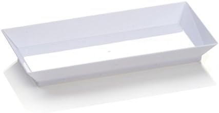 EMI Yoshi Small Wonders White 5.12" by 2.5" Mini Rectangle Plates / Dish 200 ct
