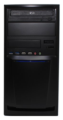 SNOGARD BasicLine lautloser Desktop PC | Intel® Celeron J1900 Quad-Core Prozessor, Intel GMA-HD Grafik, 4GB DDR3 RAM, 240GB SSD + DVD±RW • Noiseless Home Business & Multimedia Center Desktop Computer - 4