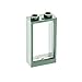 Produktbild 1 x Lego System Fenster Rahmen dunkel grün 1x2x3 Scheibe transparent weiss Set Harry Potter 70001 10217 10211 4840 70704 60602 60593