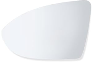 SENZEAL Wing Mirror Glass Heated Left Passenger Side with Backing Plate for VW Golf MK7 5G0857521 (Left)