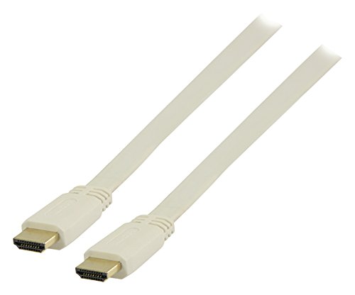 Valueline VGVP34100W50 High-Speed-HDMI-Flachkabel mit Ethernet (Stecker auf Stecker, 5m) weiß - 2