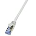 Produktbild LogiLink CQ3022S CAT6A S/FTP Patch Kabel PrimeLine AWG26 PIMF LSZH grau 0,50m