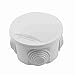 Move&Moving(TM) Waterproof Round Junction Box IP55 Cable Joint 74x47mm Rubber Grommets
