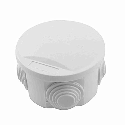 Move&Moving(TM) Waterproof Round Junction Box IP55 Cable Joint 74x47mm Rubber Grommets