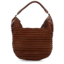 Preisvergleich Produktbild FredsBruder Schultertasche, Leder Riffeltier VV toffee