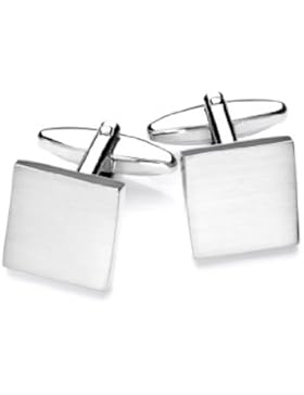 Vincenzo Boretti Herren Manschettenknöpfe, rhodiert in Geschenk Box
