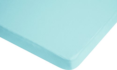 Playshoes Jersey Fitted Sheet Mattress Protector (100 x 200 cm, Blue)