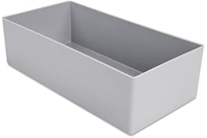 1a-Topstore 10 Stk. Einsatzkästen E 63, 5 Größen, 5 Farben, Industrienorm, aus Polystyrol, schlagfest (216x108x63 mm, grau)