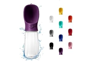 WePet Portable Dog Water Bottle, 550ml, Leak Proof Puppy Water Dispenser with Drinking Feeder for Pets Outdoor Walking, Hiking, Travel, Food Grade Plastic