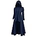 Produktbild VEMOW Karneval Cosplay Party Ballkleid Damen Mode Langarm Mit Kapuze Mittelalterliches Kleid Bodenlangen Cosplay Kleid(X1-Blau, 42 DE / 3XL CN)