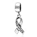 Produktbild Brustkrebs Bewusstsein Survivor Band Charms Anhänger 925 Sterling Silber Dangle Bead für Armband kompatibel