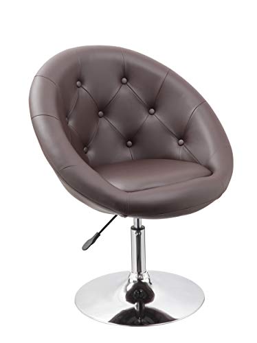 Duhome Poltrona Sedia da Pranzo in Similpelle Marrone Club Sedia Lounge Altezza Regolabile poltroncina Colore Selezione 509A