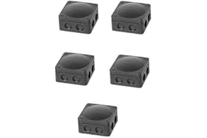 WISKA COMBI 308/5/S Enclosure, IP66, Junction Box, 51 mm, 85 mm, 85 mm, PP (Polypropylene), Black (5 pieces)