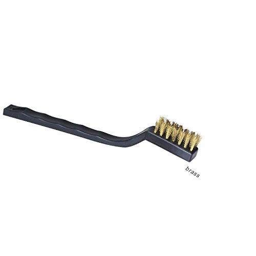 eBoot Mini Drahtbürste Set für Reinigung von Schweißschlacke und Rost, 6 Stück, Messing - 4