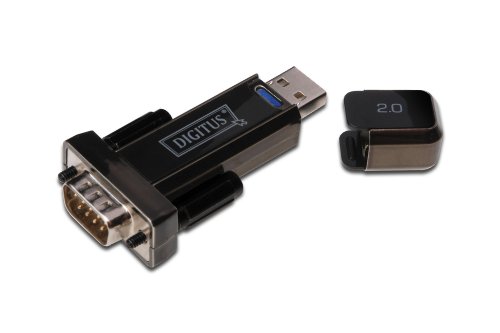 DIGITUS USB 2.0 zu seriell Konverter, DSUB 9M, inkl. USB A Kabel (80 cm lang), USB A Stecker – USB A Buchse, schwarz - 2