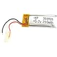 SHARVI ELECTRONICS 3.7V 250mAH (Lithium Polymer) Lipo Rechargeable Battery Model KP-350926