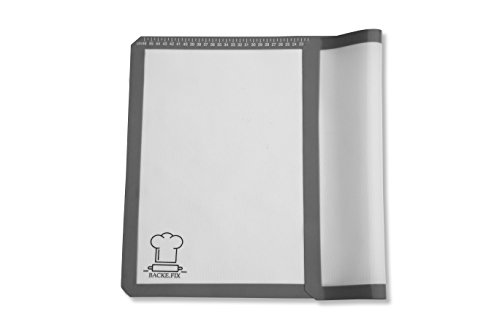 BackeFix – Große Silikon Ausrollmatte XXL | Antihaft-Beschichtung | Fondant Arbeitsmatte – als Teigmatte und Backunterlage, Arbeitsmatte, BPA-frei, wiederverwendbar, die extra große Backmatte | 2 Jahre Zufriedenheitsgarantie (50×40) - 8
