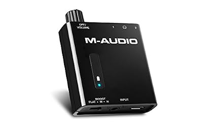 M-Audio Bass Traveler Amplificateur Casques d'Écoute Portable avec Double Sortie – Batterie Recheargeable