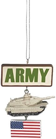 Army Tank Resin Stone Military Christmas Ornament by Midwest-CBK