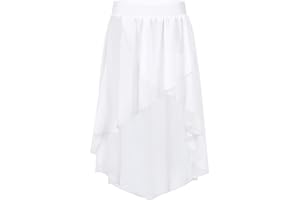 Freebily Jupe Danse Classique Enfant Tutu Danse Ballet Latine Mousseline Fille Jupe Gymnastique Patinage Danse Jazz Costume Sport Yoga 6-16 Ans