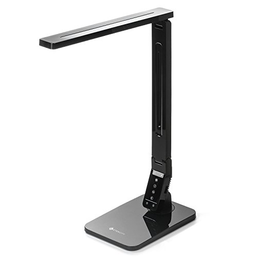 Etekcity&reg; L&aacute;mpara de Escritorio LED Alumna con Puerto de Carga USB, Control T&aacute;ctil, Temporizador de Apagado Autom&aacute;tico, 4 Modos (Lectura, Estudio, Relajamiento, Sue&ntilde;o) con Tecnolog&iacute;a de Protecci&oacute;n Visual, 5 Nivel de Brillo, Color Negro