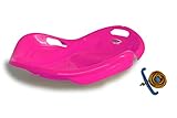 Jamara 460537 Snow Play Bob Speed Raquette de Jeu en Plastique Durable et Confortable avec Assise Ergonomique Rose 78 cm
