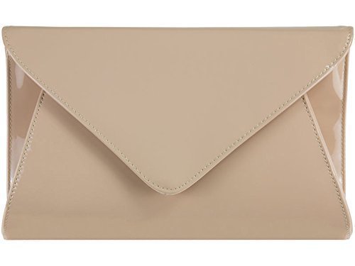 Retro Womens Patent Envelope Ladies Bridal Party Prom Evening Over Sized Clutch Handbag