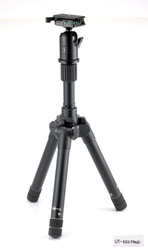 Velbon UT 63D Aluminium Dreibein-Stativ inkl. QHD-63D Kopf (Hhe 156,9 cm, Belastbarkeit 5 kg)