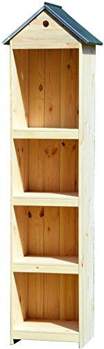 dobar Hoher Gartenschrank aus Holz, Garten-Gerätehaus, natur, 46 x 44 x 175 cm, 56000e - 2