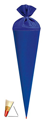 Schultüte – Rohling – kräftiges BLAU – 35 / 50 / 70 / 85 cm – incl. NAMEN – mit Holzspitze – Zuckertüte ALLE Größen – Roth – zum Basteln, Bemalen und Bekleben Bastelschultüte - 2