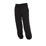 FLOSO - Pantalón de Chándal/Gimnasia/Deporte/Educación física muy holgados para Niños/Niñas Unisex con bajo elástico (11-12 años, altura 158-164cm/Gris)