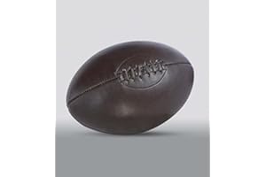 ALL SPORT VINTAGE - Ballon De Rugby - 2 Socle Disponibles - Personnalisation Disponible - Cuir De Vachette - Cousu Main - Marque Française