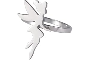 EUEAVAN Anello trendy Wendy Princess Tinker Bell Anello Angelo Fata Pixie Squisita Magia Ballerina Balletto Gioielli Fiaba Citazioni Ragazze Donne Adolescenti
