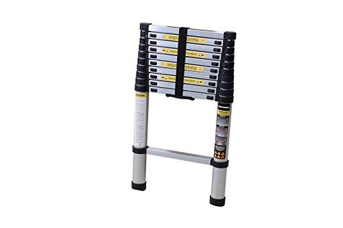 Craftworx Aluminum Teleskopleiter inkl. Tragetasche in Verschiedenen Größen Mehrzweckleiter Stehleiter Aluminiumleiter - 5