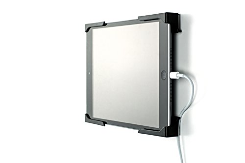 Supporto da parete Koala 2.0; Dock universale, che non procura danni, per Smartphone, Tablet, eReader, di Dockem; per iPad 1, 2, 3, 4, Air, Mini, iPad Pro, Samsung Galaxy Tab/Note, Microsoft Surface (Nero)