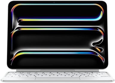 Apple Magic Keyboard per iPad Pro 11'' (M4), comodissima per scrivere e con trackpad integrato, tasti funzione, Svedese — Bianco