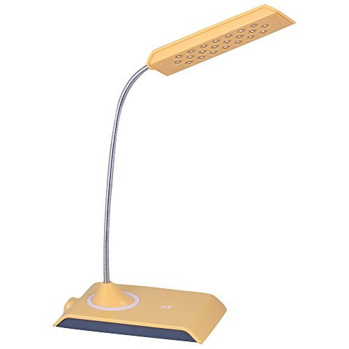 Preisvergleich Produktbild Daffodil LEC200 USB LED Lampe - USB Schreibtischlampe / Tastaturlampe / Leselicht / Leselampe - mit 12 superhellen LEDs - PC sowie MAC kompatibel - eingebauter Akku - keine Batterien notwendig (Gelb)