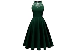 Bbonlinedress Abendkleider elegant für Hochzeit gast festliches Kleid Damen Neckholder Konfirmationskleider Jugendweihe Brautjungfernkleider Cocktailkleid Partykleid