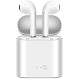 Wireless-Ohrhörer, Bluetooth-Headset Mini-Größe, Stereo-In-Ear-Headset mit Mikrofon und Ladebox, Bluetooth-Kopfhörer mit Rauschunterdrückung kompatibel mit iPhone IOS Android-Smartphone (Weiß)
