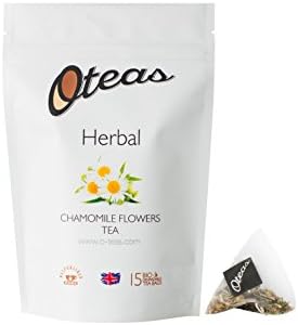 Oteas Herbal Tea Chamomile Flower Pouch (Pack of 3, 45 Tea Bags)