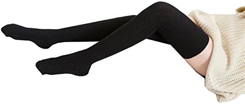 Knee High Socks 1 Pair Holding Overknee Stockings Girls Students Knitting Sports Socks