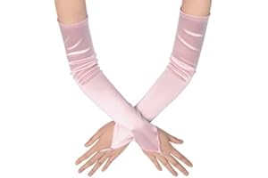 Coucoland Handschuhe Damen Lang mit Senkel Opera Fest Party Halbhandschuhe Damen Fasching Kostüm Accessoires