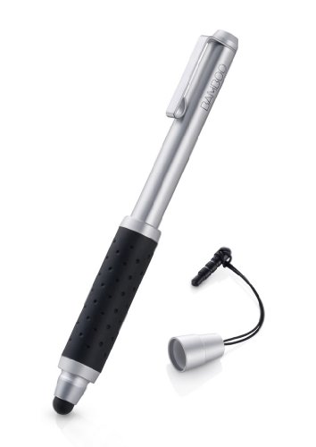 Wacom Bamboo Stylus pocket CS-200 Eingabestift (ausziehbar für iPad, Smartphones & Tablet-PCs) silber/schwarz