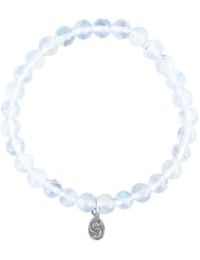 APOCCAS AGNI Halb-Edelstein Stretch-Armband 925 Sterling Silber Anhänger Grösse S/M/L/XL/XXL Hand-gefertigt Echt...