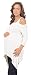 Women's Maternity Cold Shoulder Long Sleeve Unbalanced Wide Hem Tunic Top
