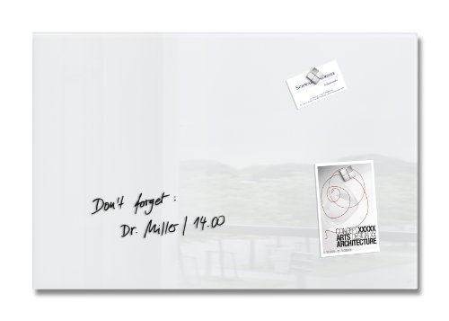 Sigel GL121 Premium Glas-Magnettafel artverum super-weiß 60 x 40 cm - weitere Größen/Farben