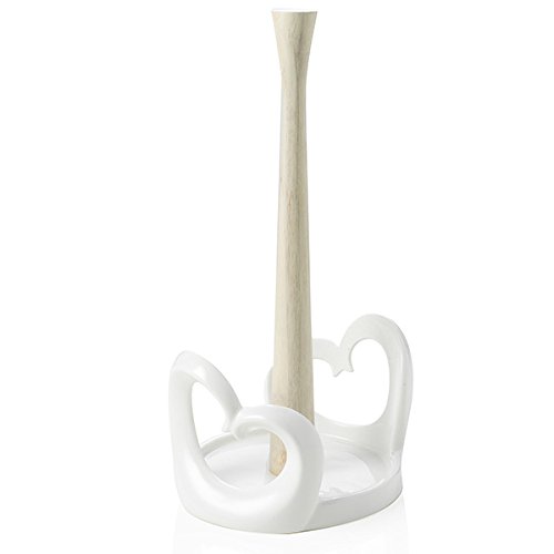 Brandani 54611 porcellana/doppio cuore di carta da cucina in bambù naturale, multicolore